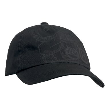 Husqvarna juodos spalvos "Xplorer" kepurė su pjūklo atvaizdu 1