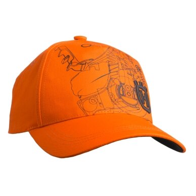 Husqvarna oranžinės spalvos "Xplorer" kepurė su pjūklo atvaizdu 1